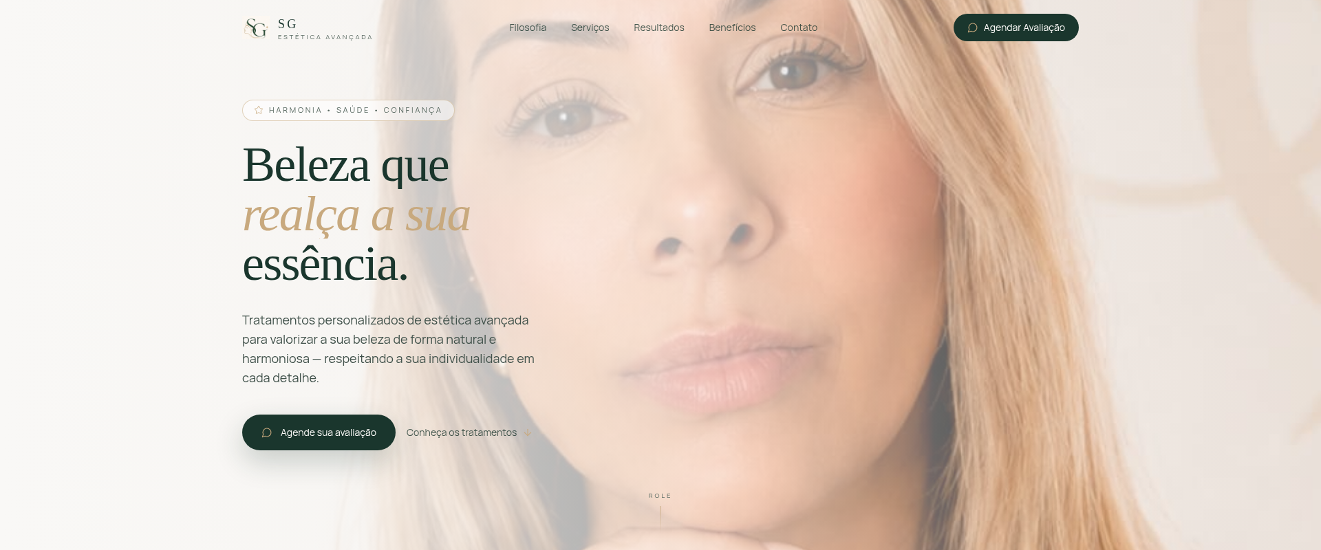 SG Estética Avançada — Site institucional desenvolvido pela Nexus